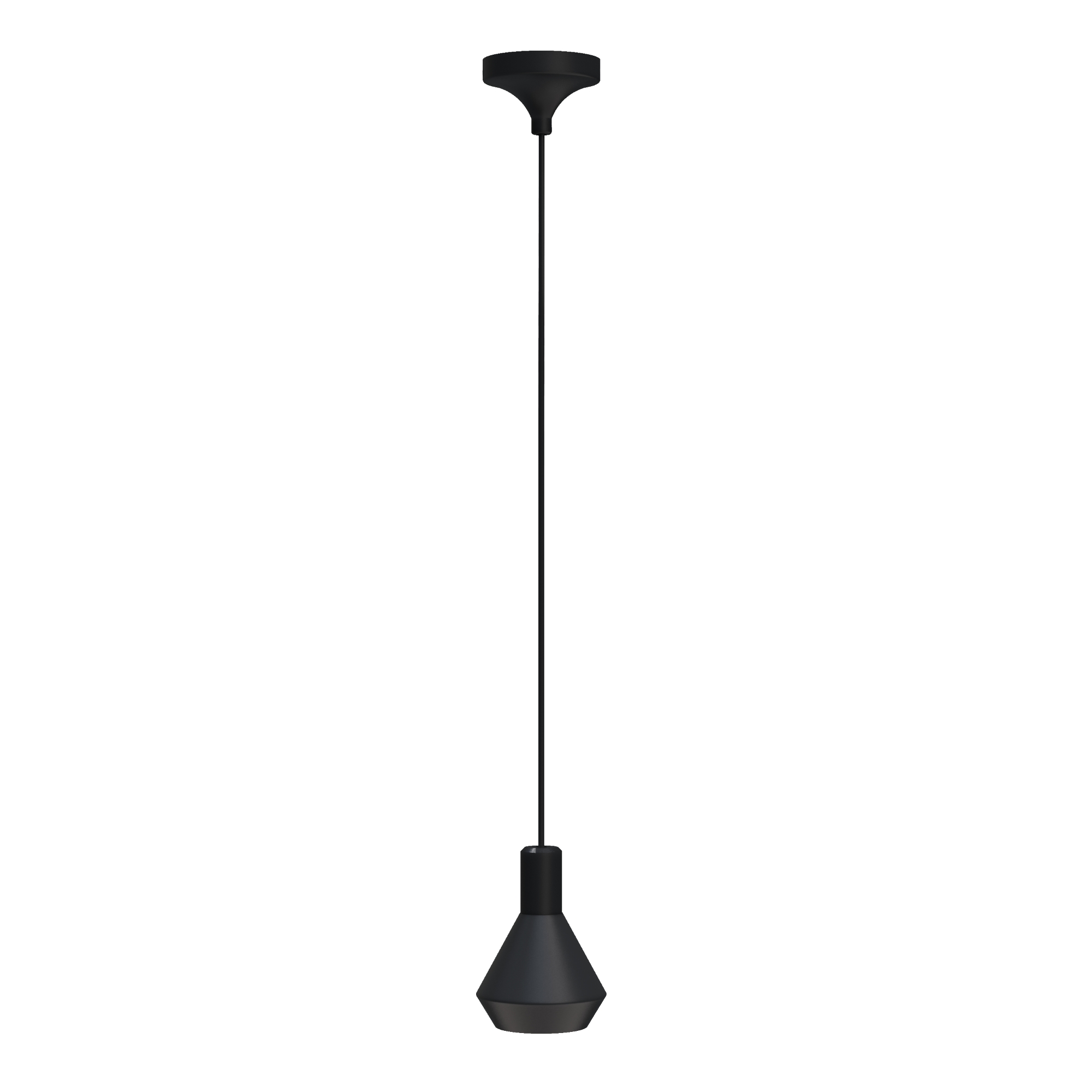 lampe à suspension noire lumière concentrique l14cm