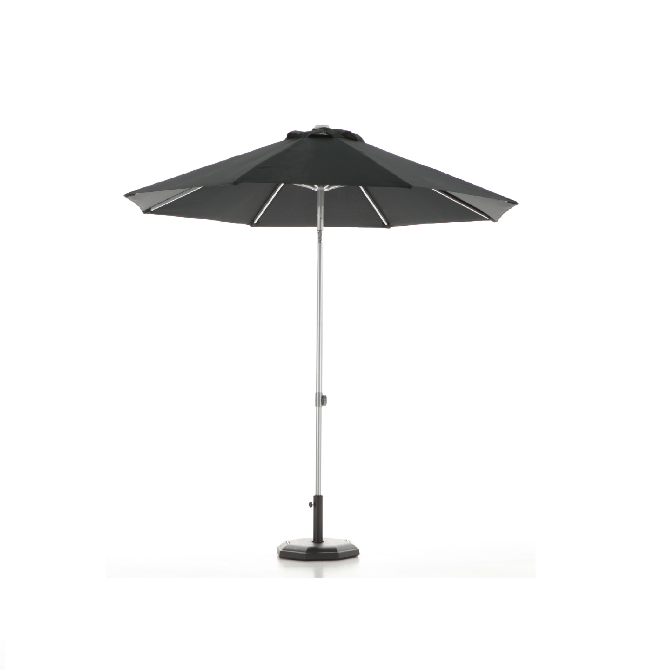 Parasol aluminium diamètre 250 cm noir - puerto rico