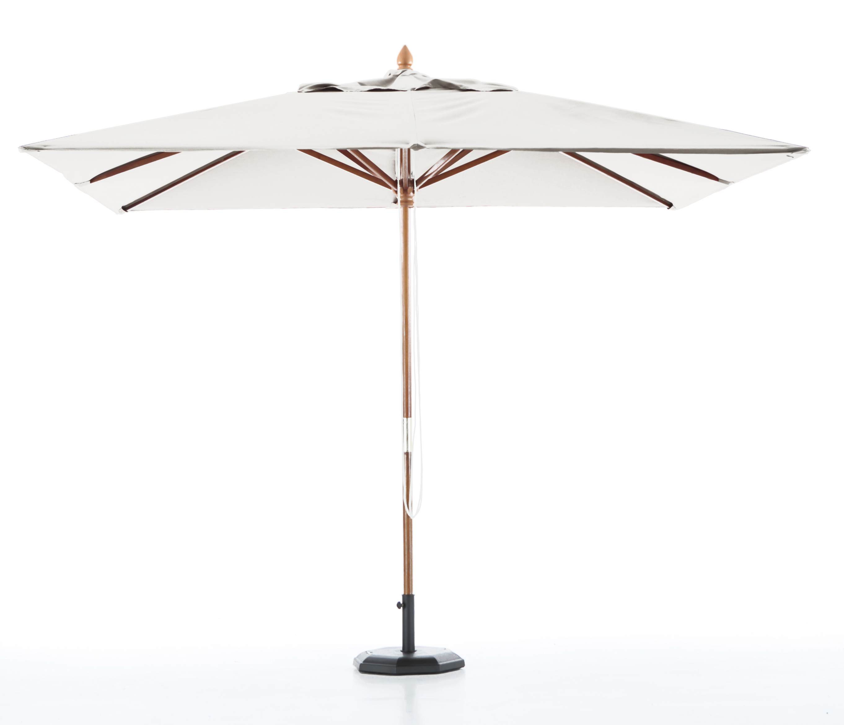 Parasol en bois carré 3x3 ecru