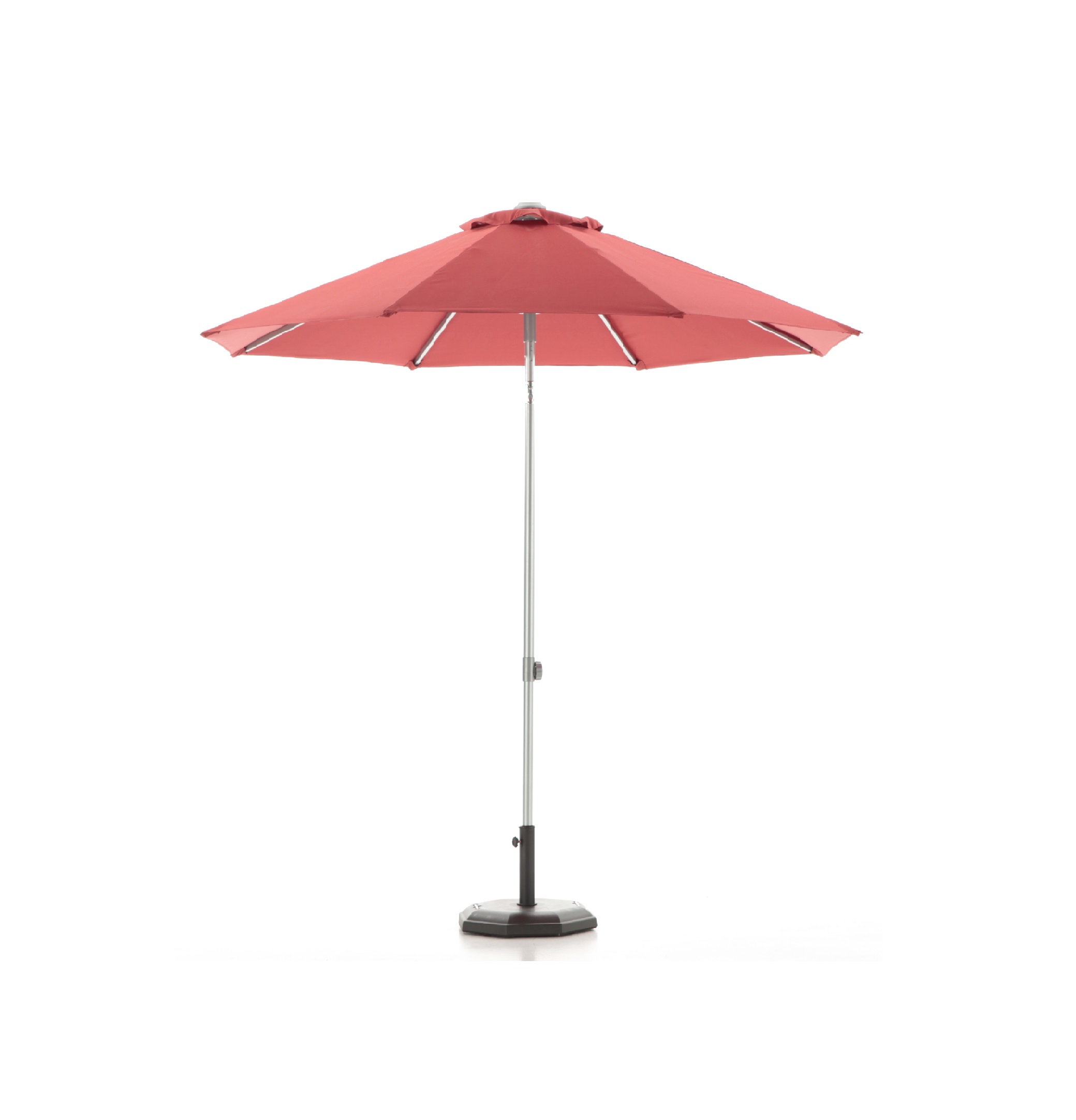 Parasol aluminium diamètre 250 cm rouge - puerto rico