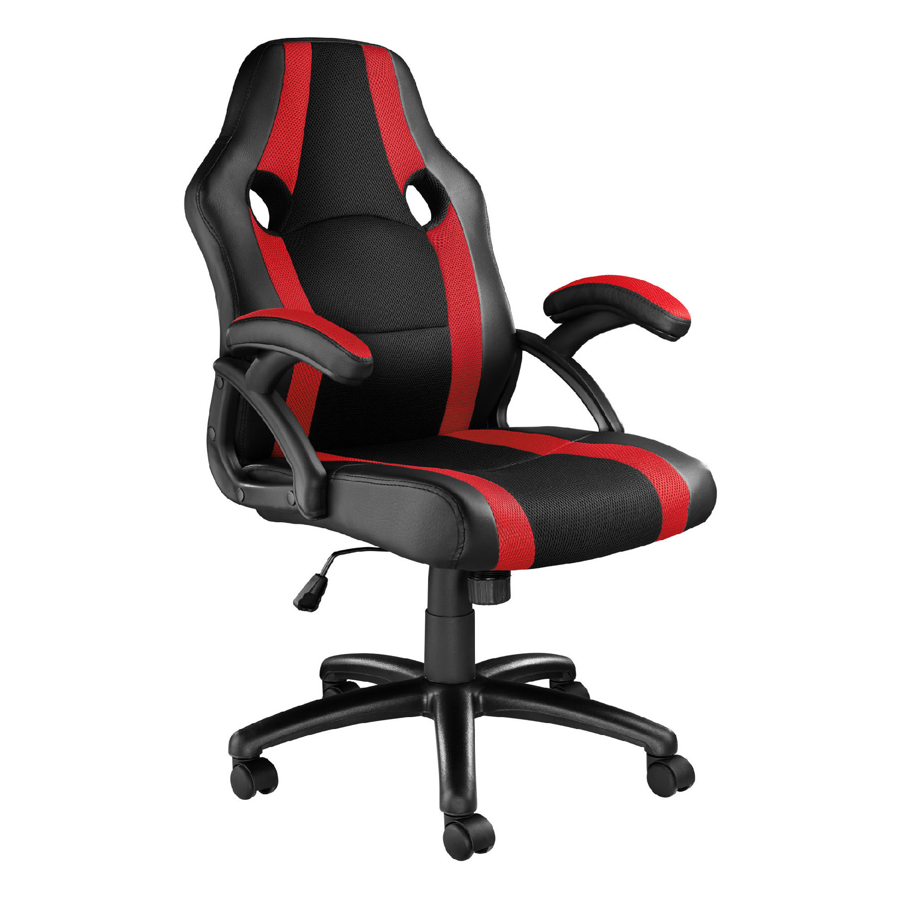 chaise de bureau forme ergonomique noir/rouge