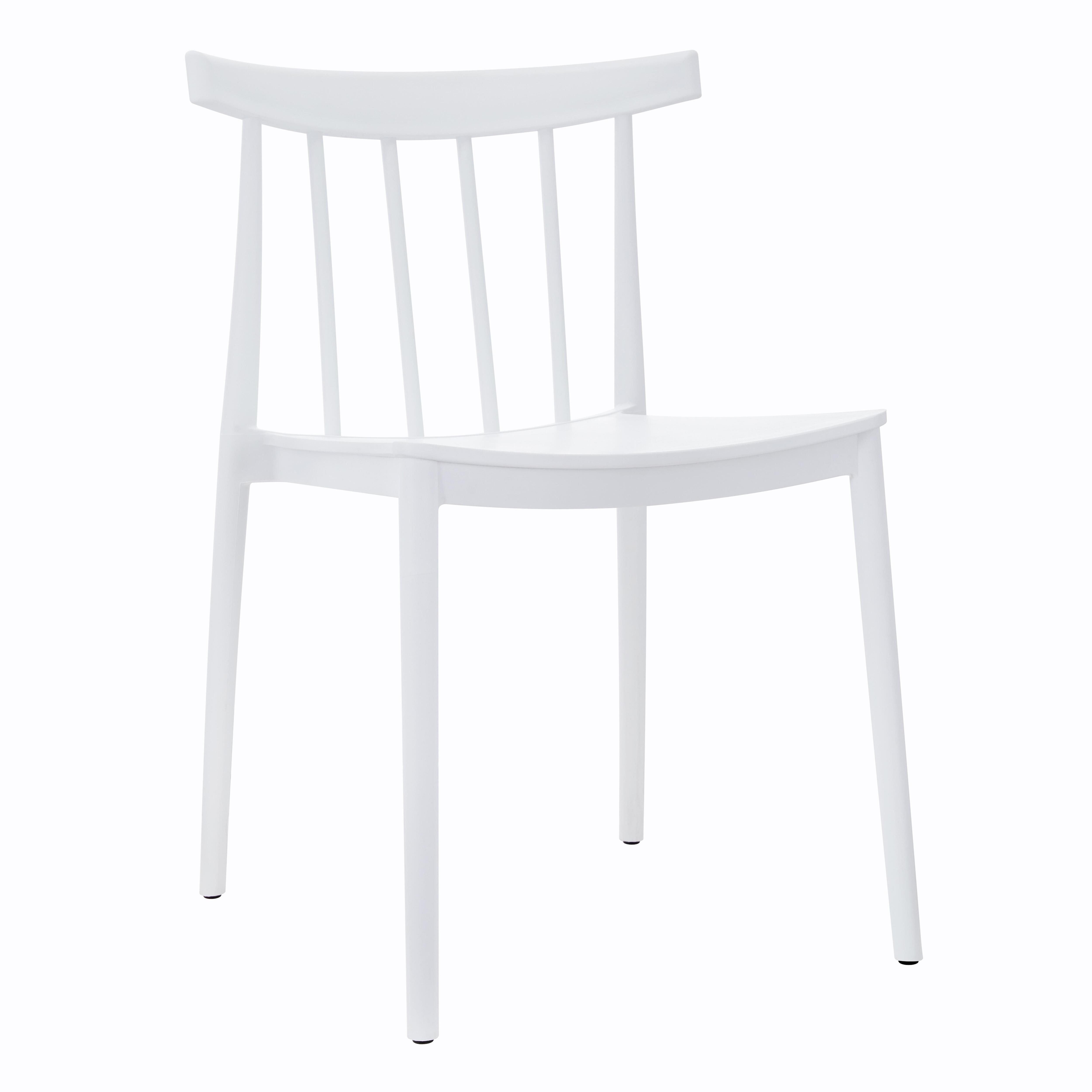 chaise de jardin en polypropylène blanche