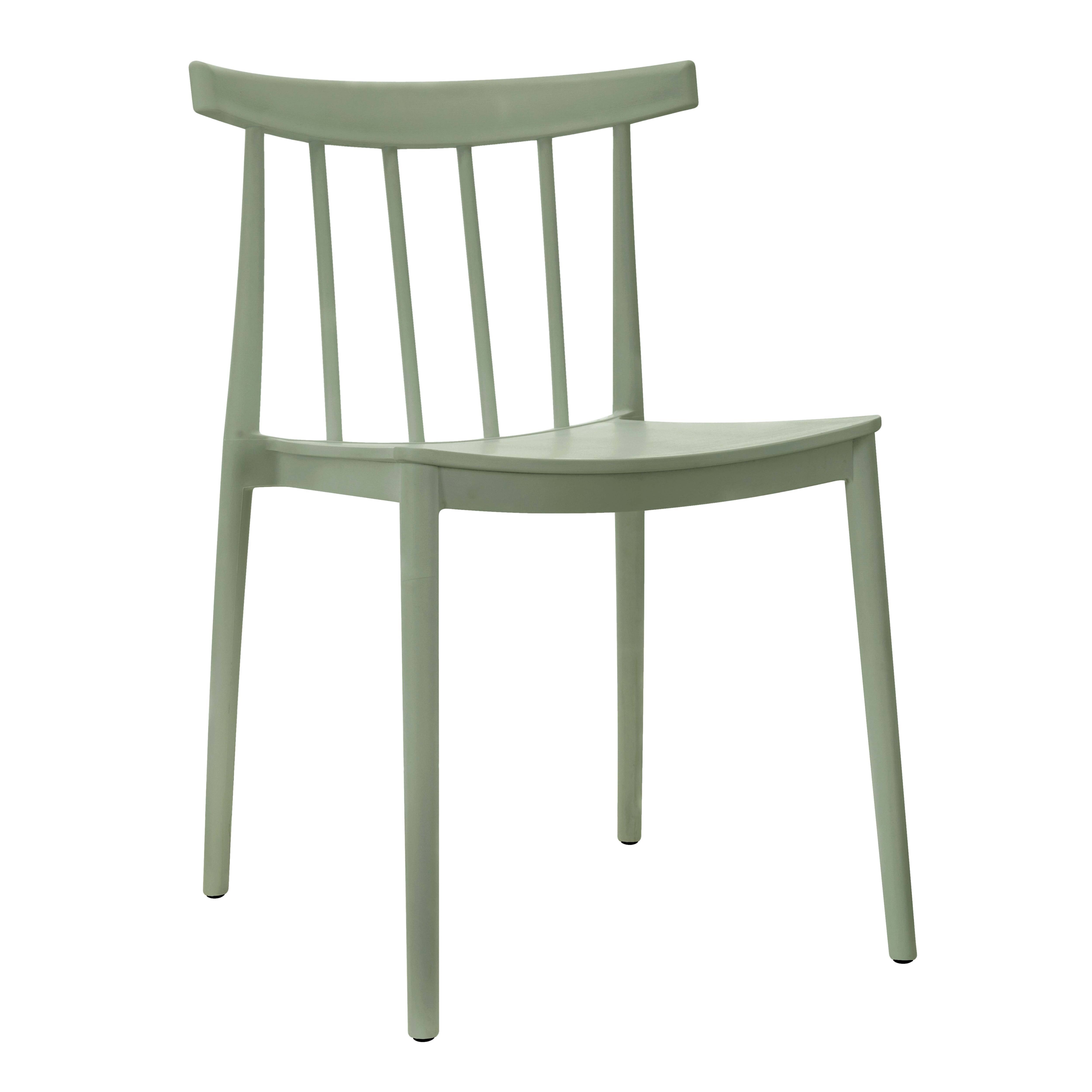 chaise de jardin en polypropylène vert sauge