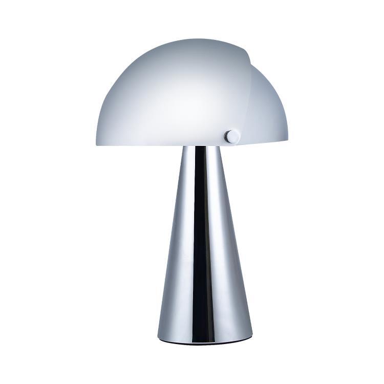 Lampe à poser abat-jour amovible h33.5cm argenté