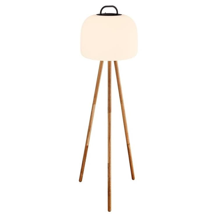 Lampadaire d'extérieur trépied bois h134cm bois