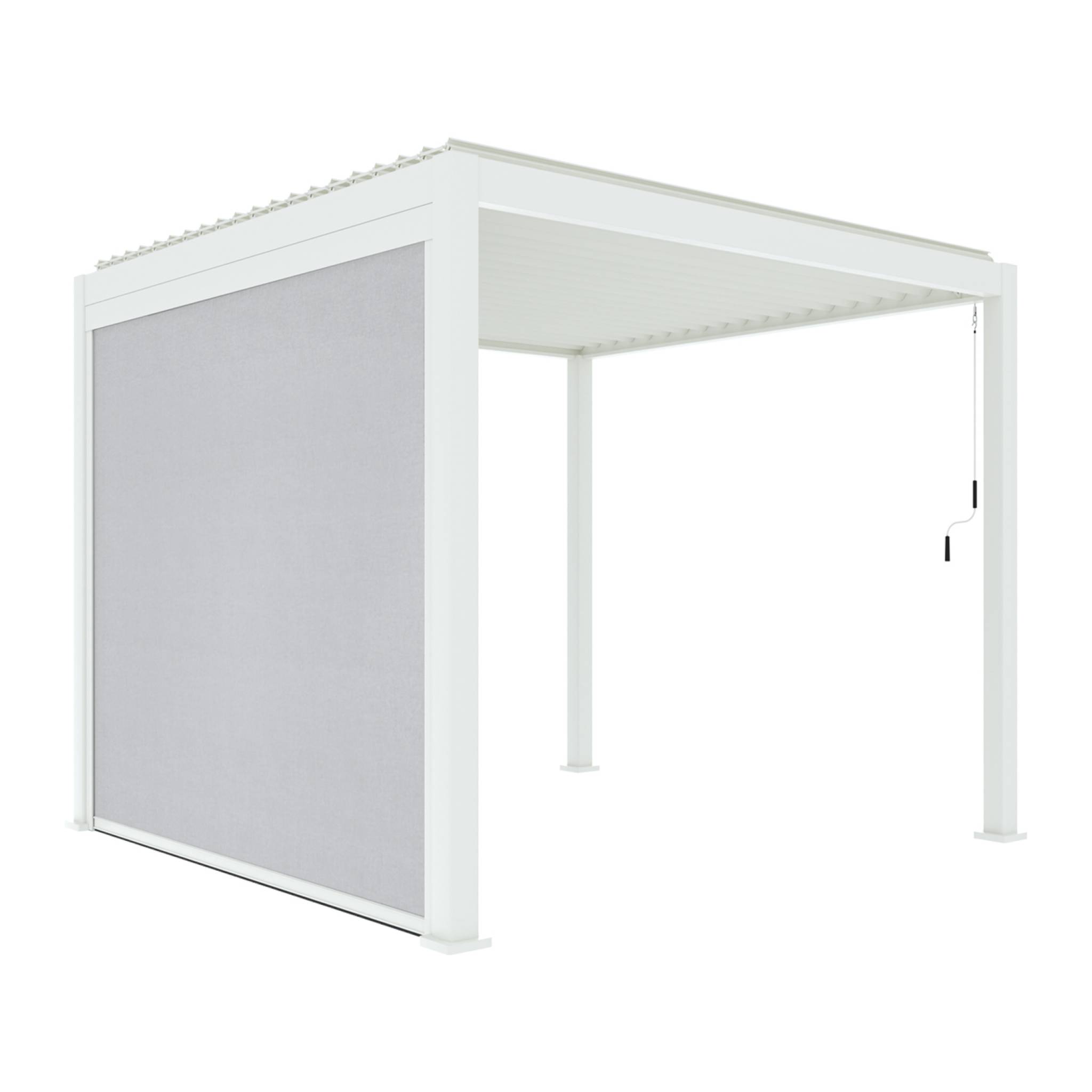 Pergola avec store bioclimatique blanc 3x3 m