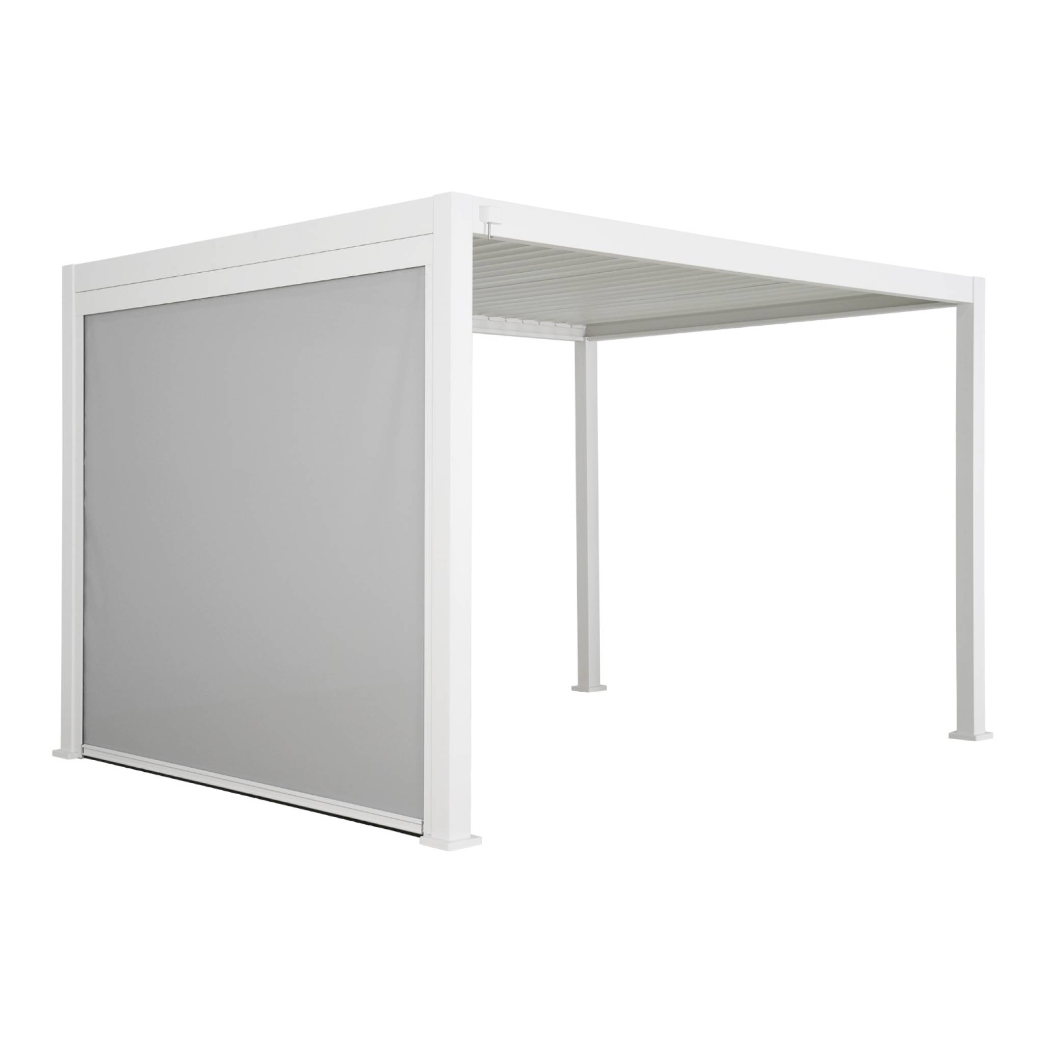 Pergola bioclimatique blanche 300x400cm + store 300cmsweeek