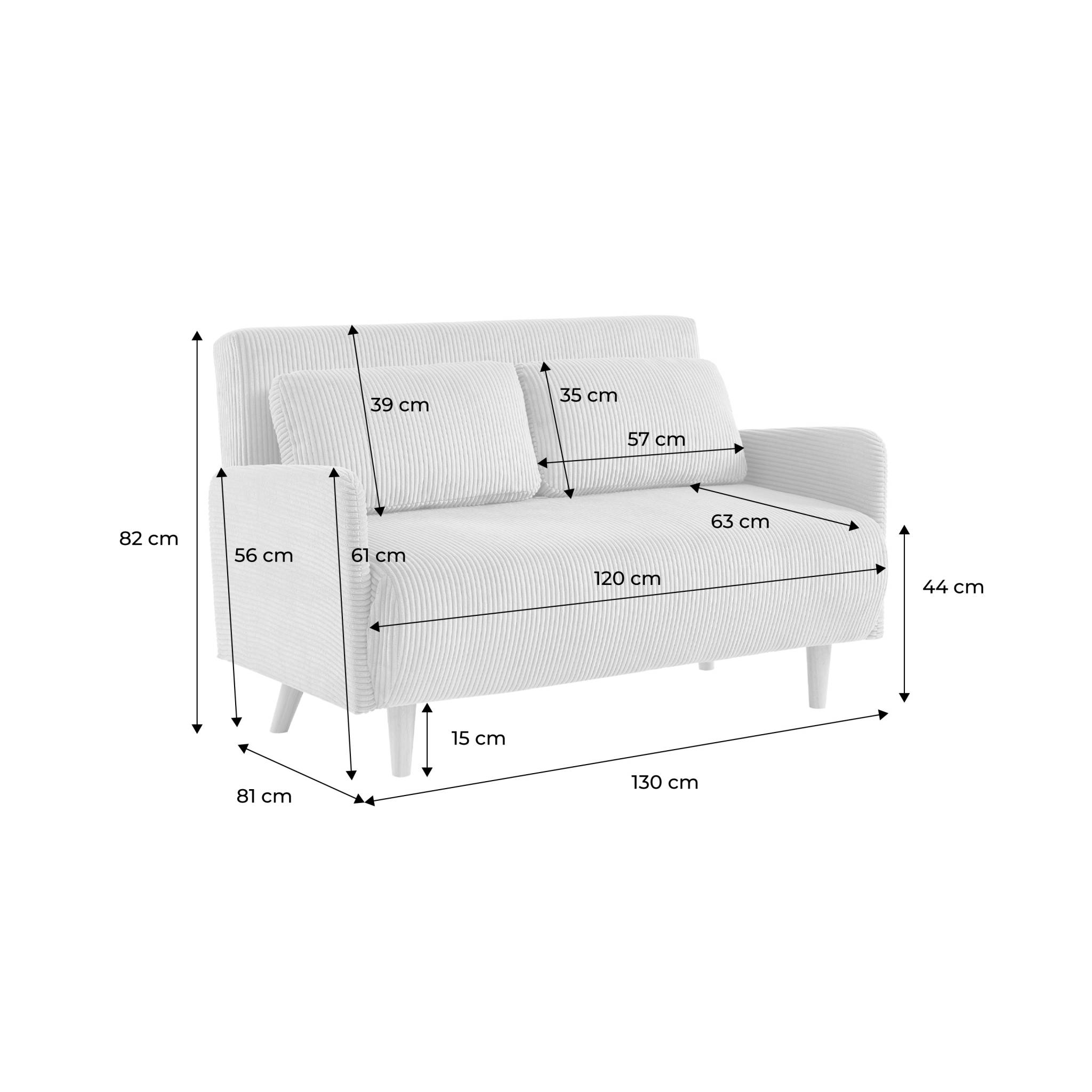 panam - Canapé convertible Blanc - Vue supplémentaire 2