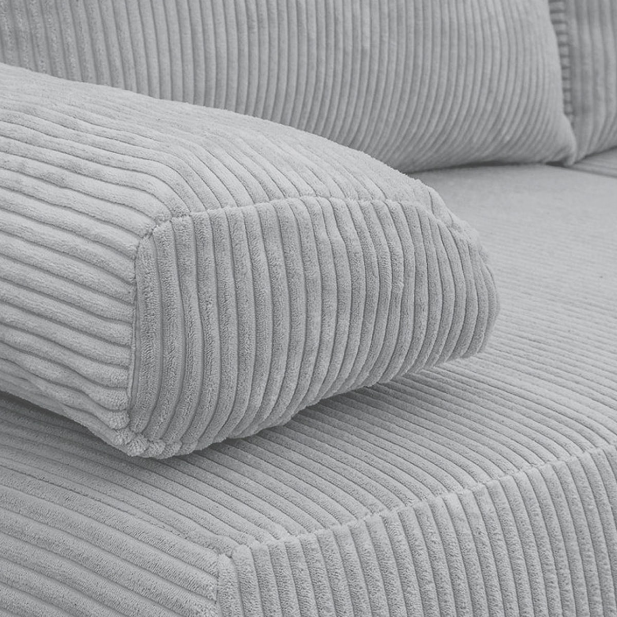 laria-new - Canapé convertible velours côtelé Gris - Vue supplémentaire 2