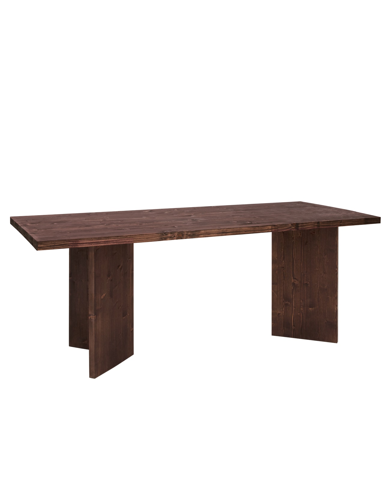 Table de salle à manger en bois de sapin marron 200x75cm