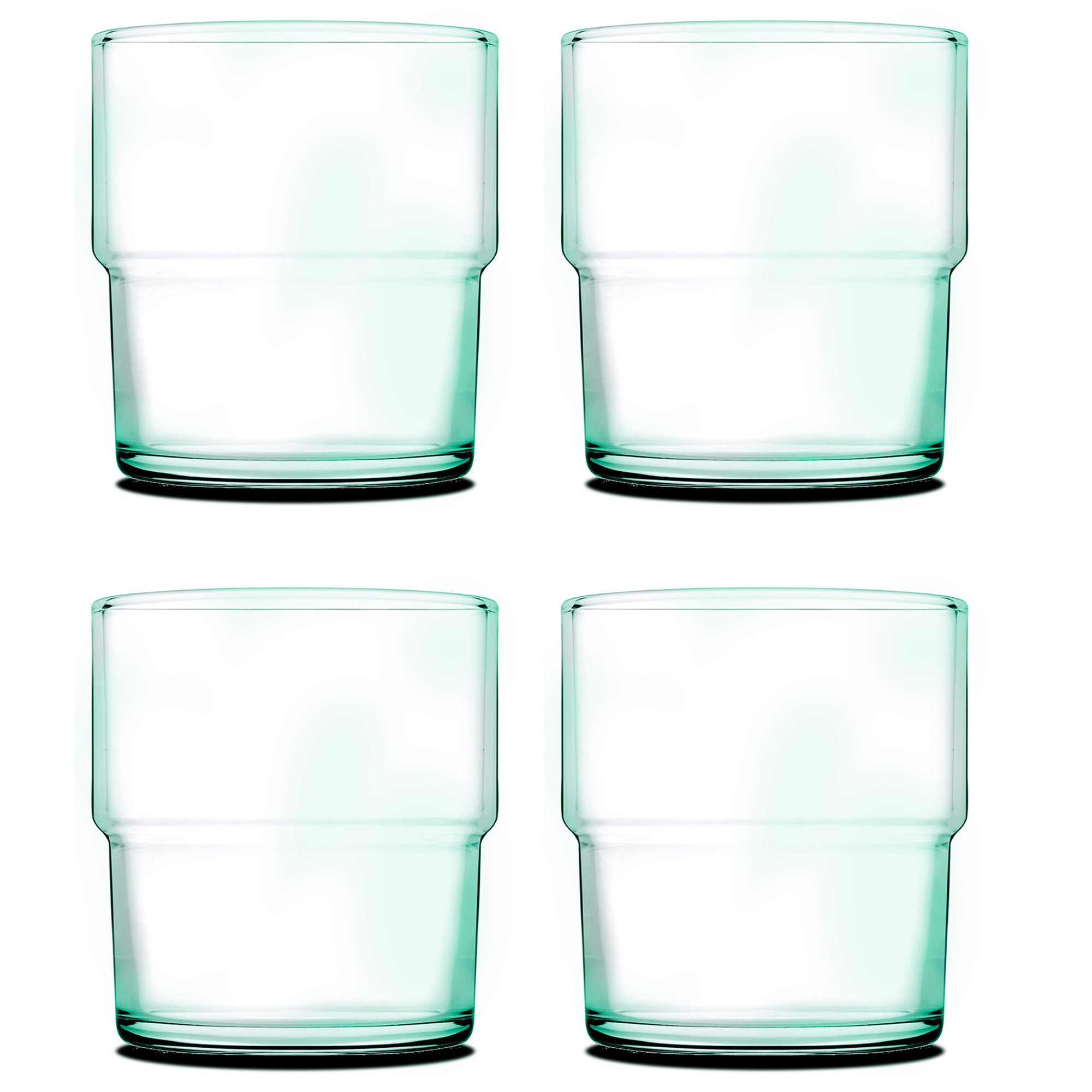 set de 4 verres à eau en verre recyclé bistrot 30cl