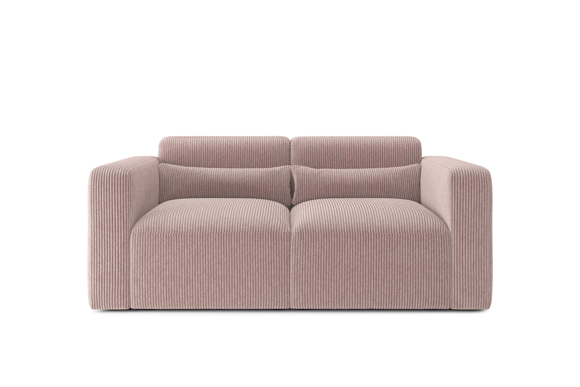 Canapé droit 2 places Rose Velours Design Confort