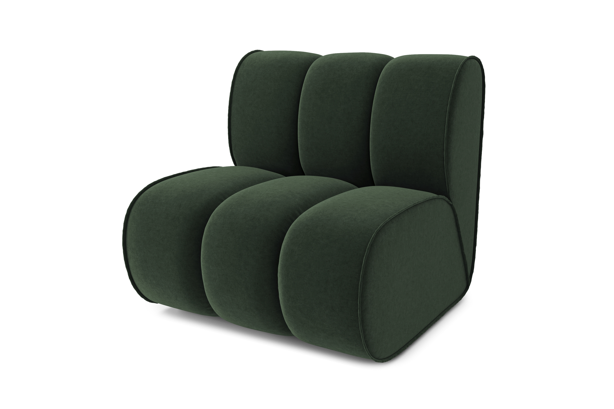 Canapé droit Velours Design Confort Vert