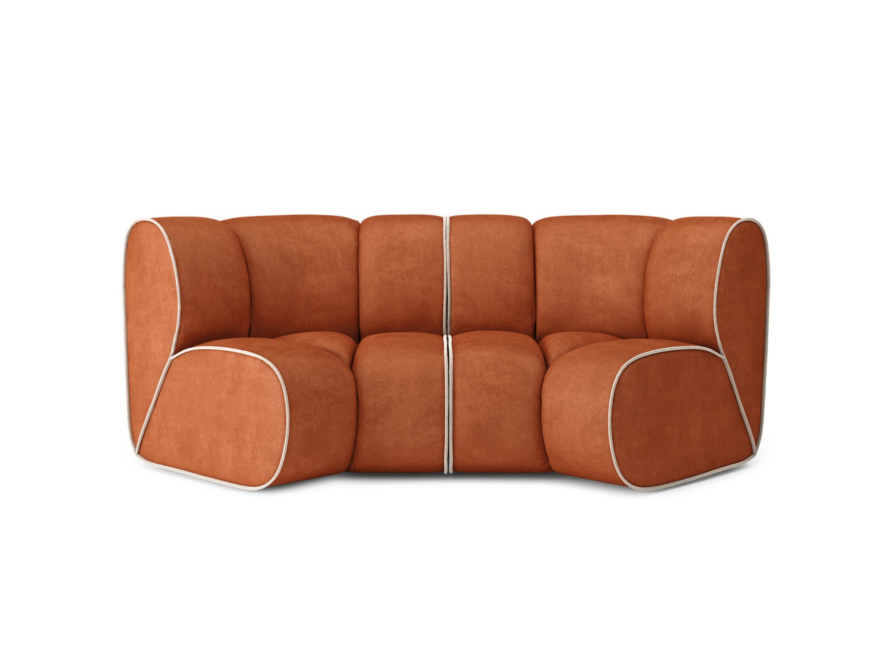 Canapé d'angle 3 places Velours Design Confort