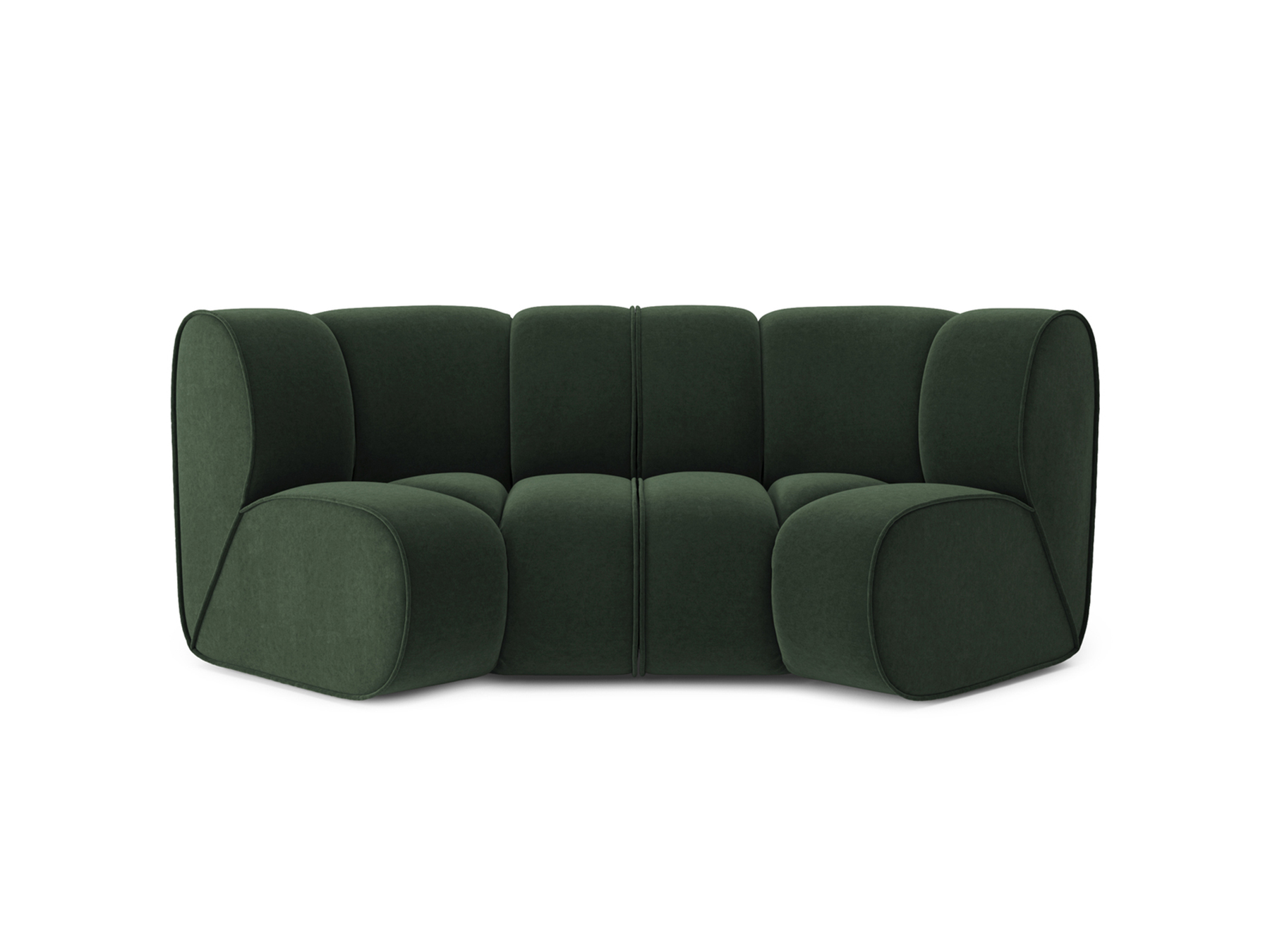 Canapé d'angle 3 places Velours Design Confort Vert