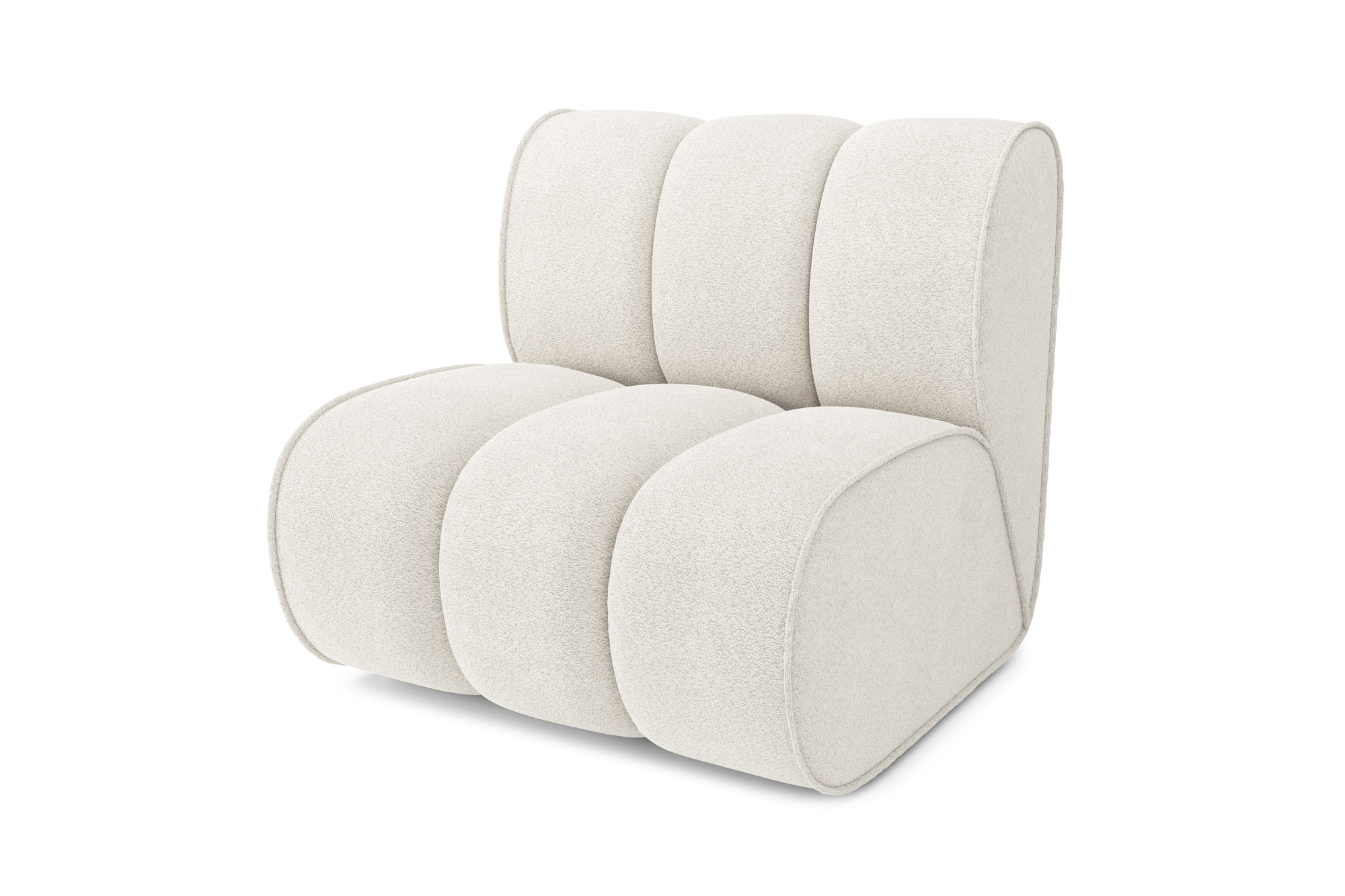 Canapé droit Blanc Tissu Design Confort