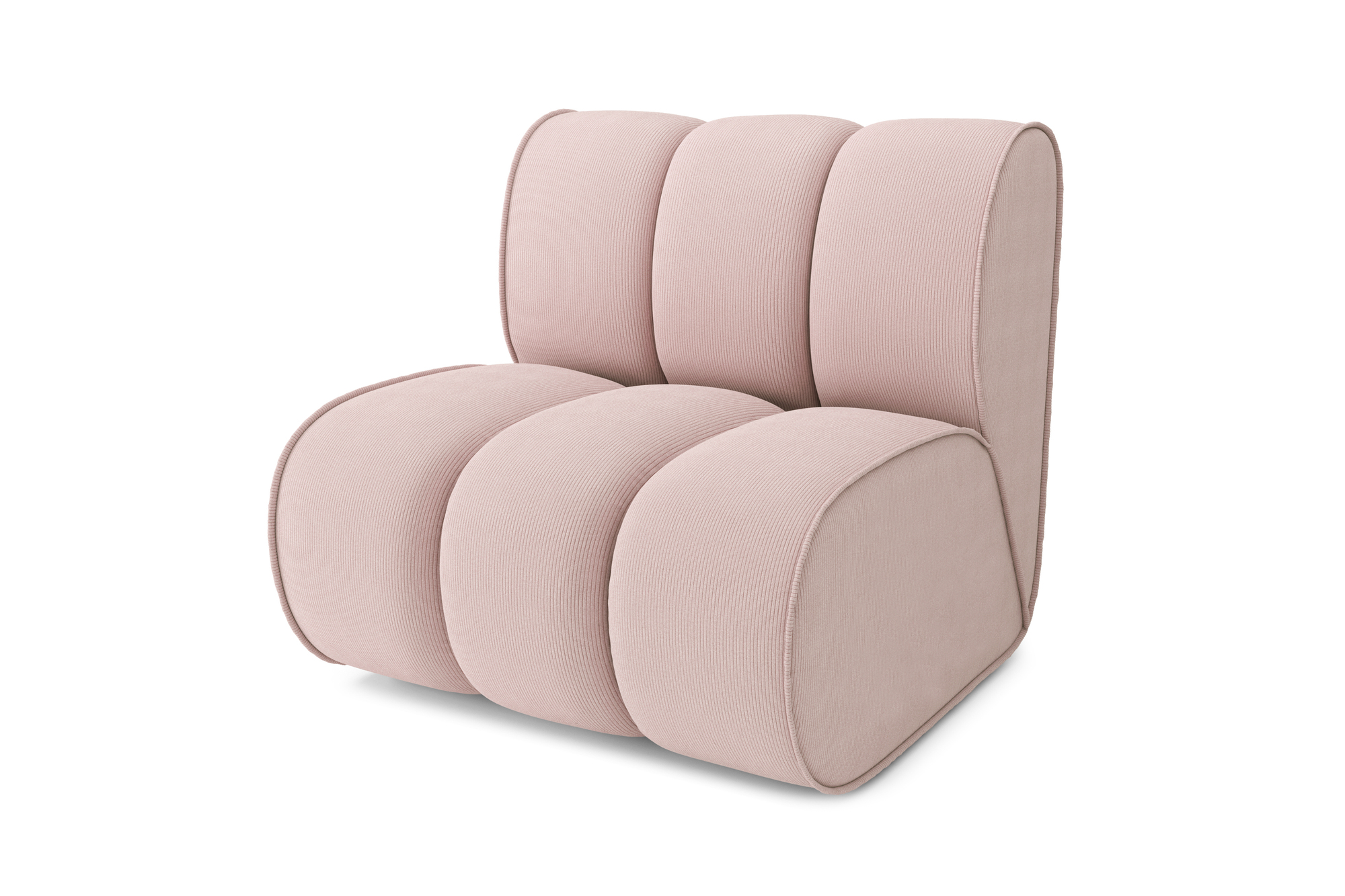 Canapé droit Rose Velours Design Confort