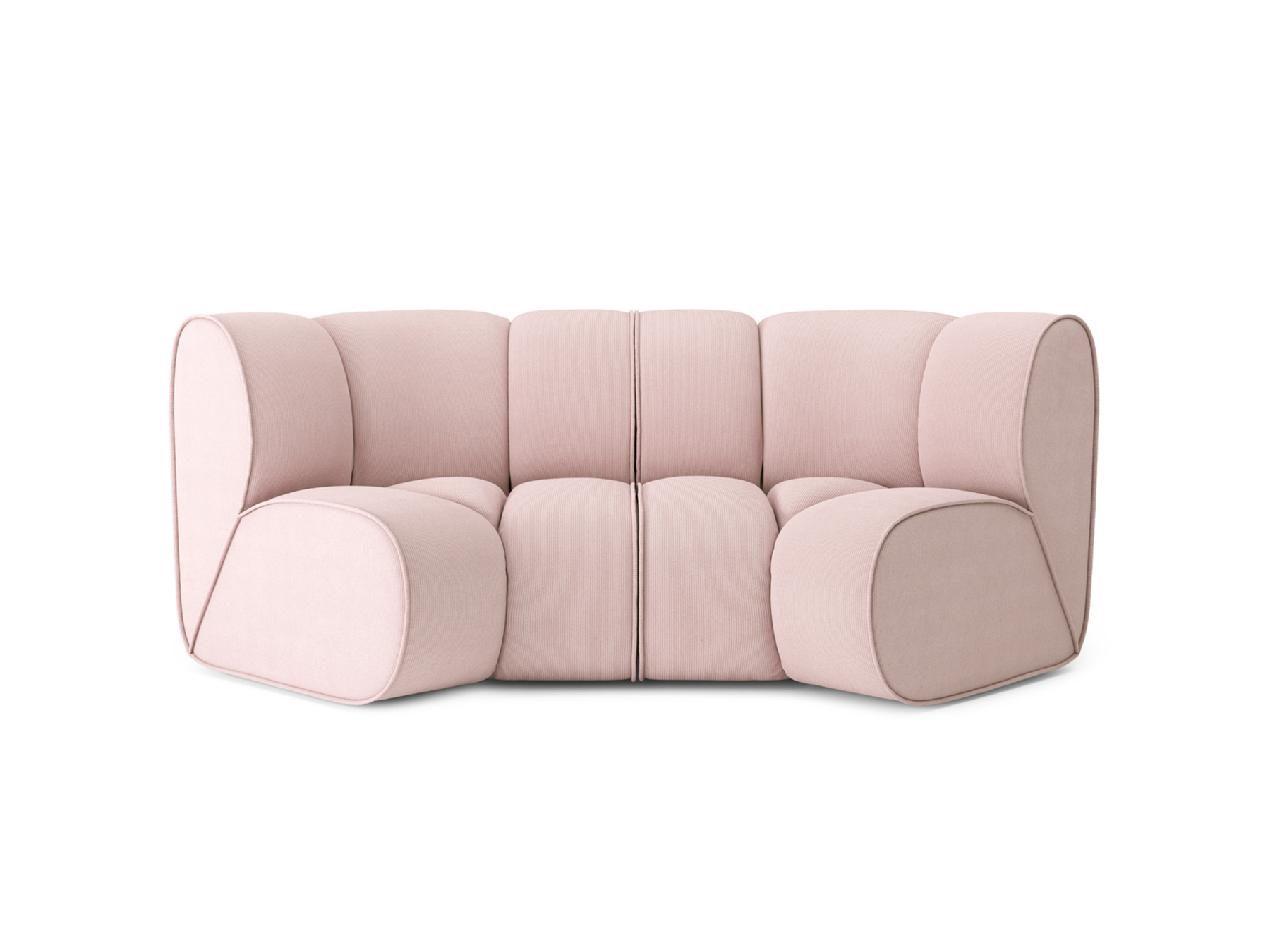 Canapé d'angle 3 places Rose Velours Design Confort