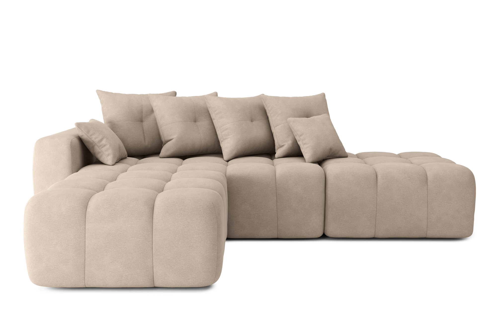 Canapé d'angle 5 places Tissu Design Confort