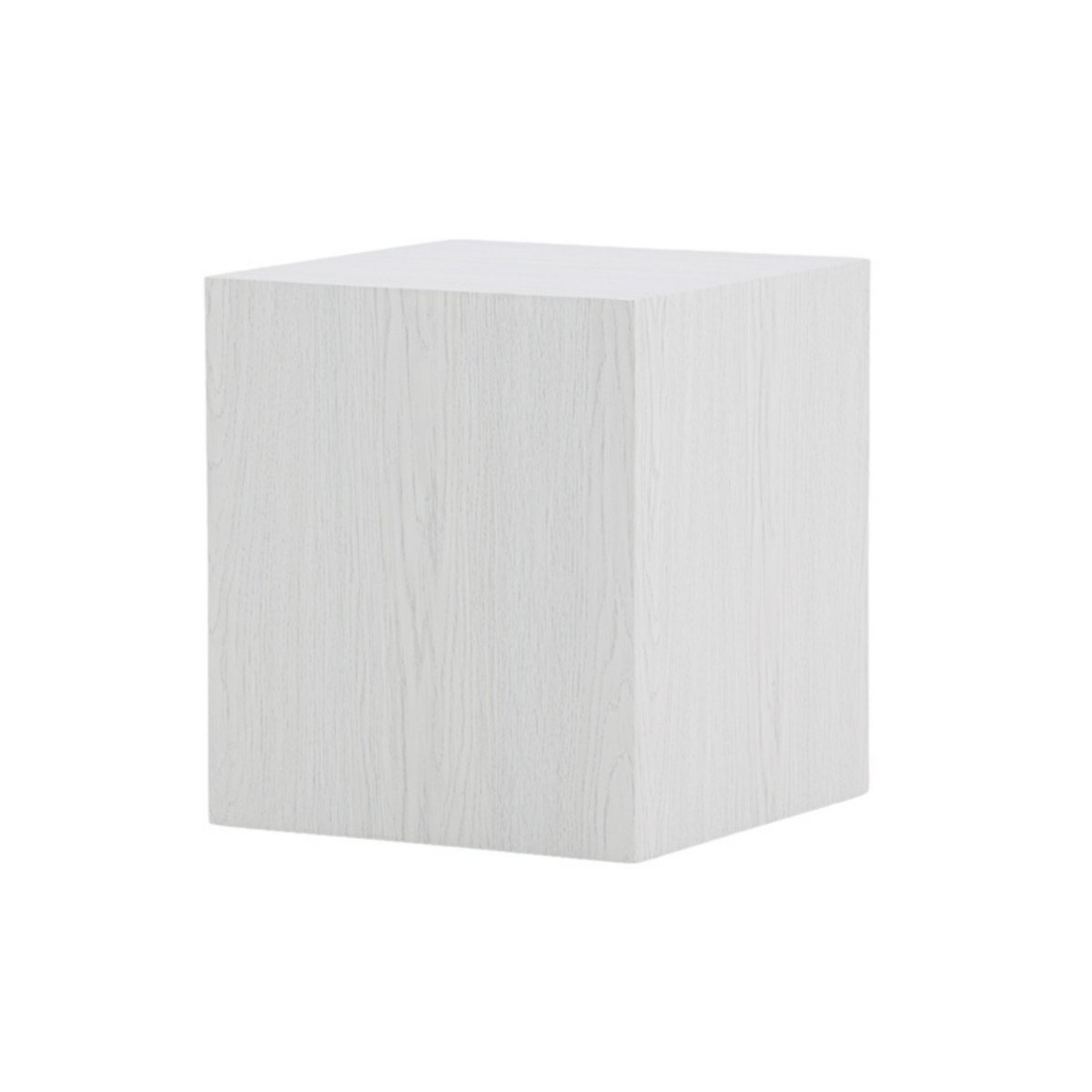 table d'appoint cubique en bois blanc