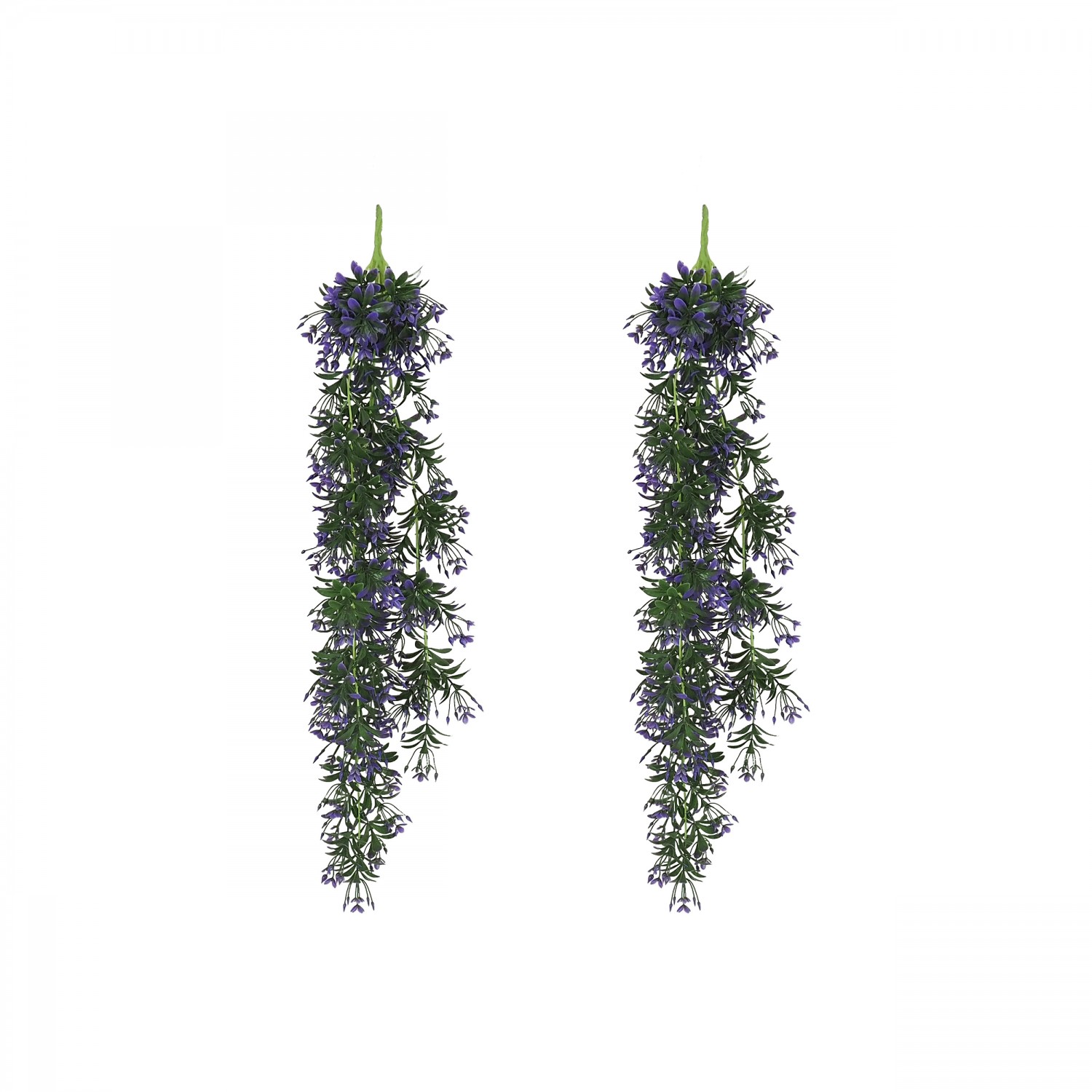 Chute plante artificielle violet 90cm lot de 2