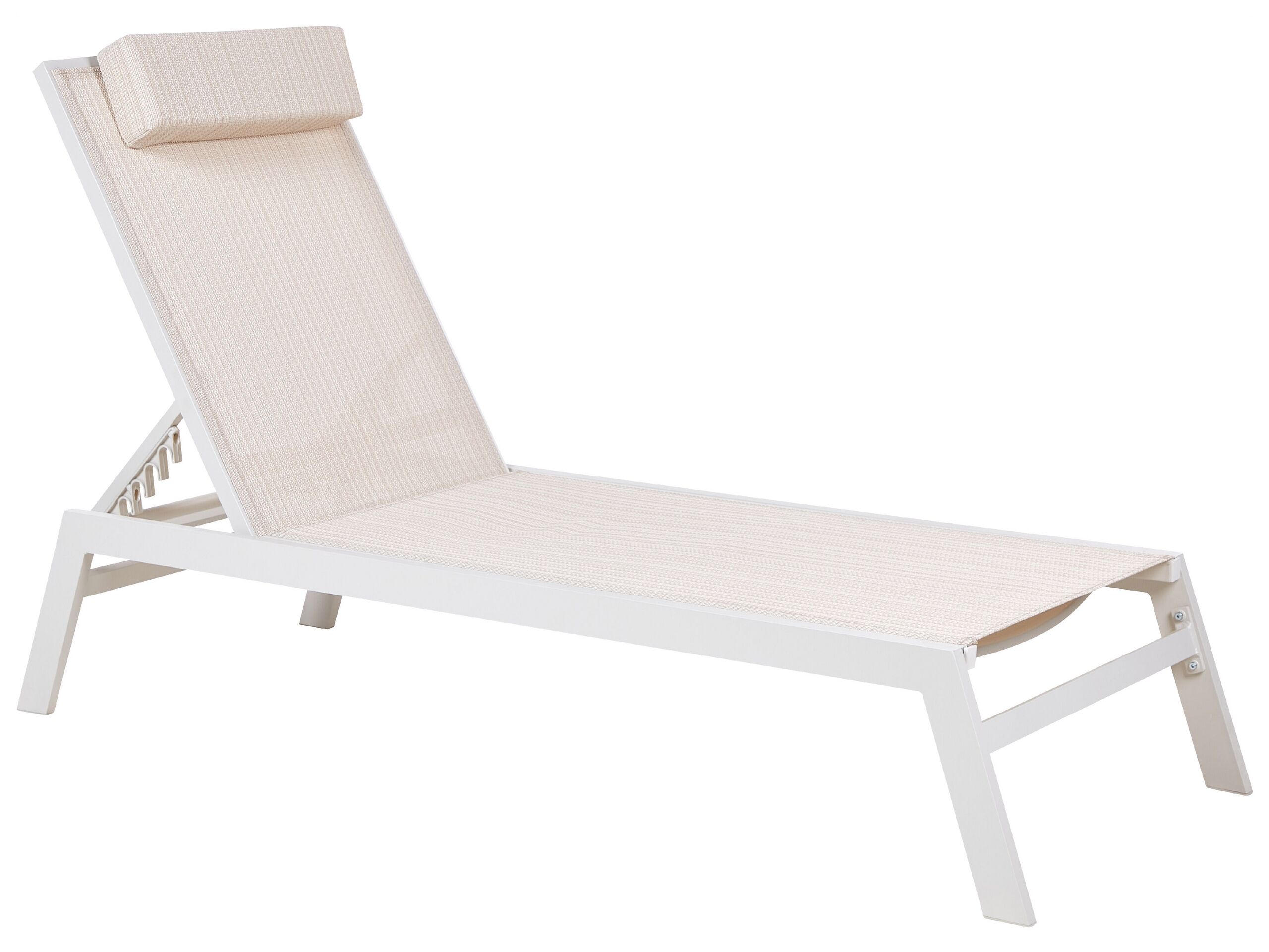 Chaise longue Métal Beige