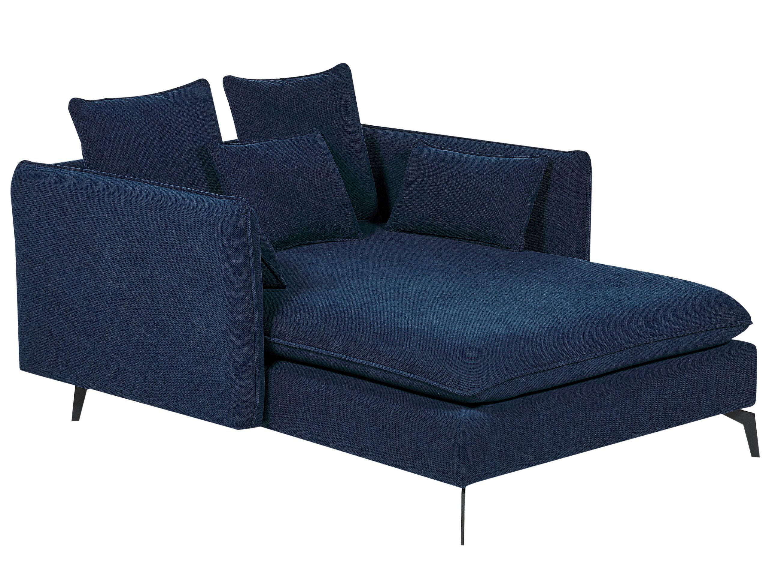 Chaise longue en tissu bleu