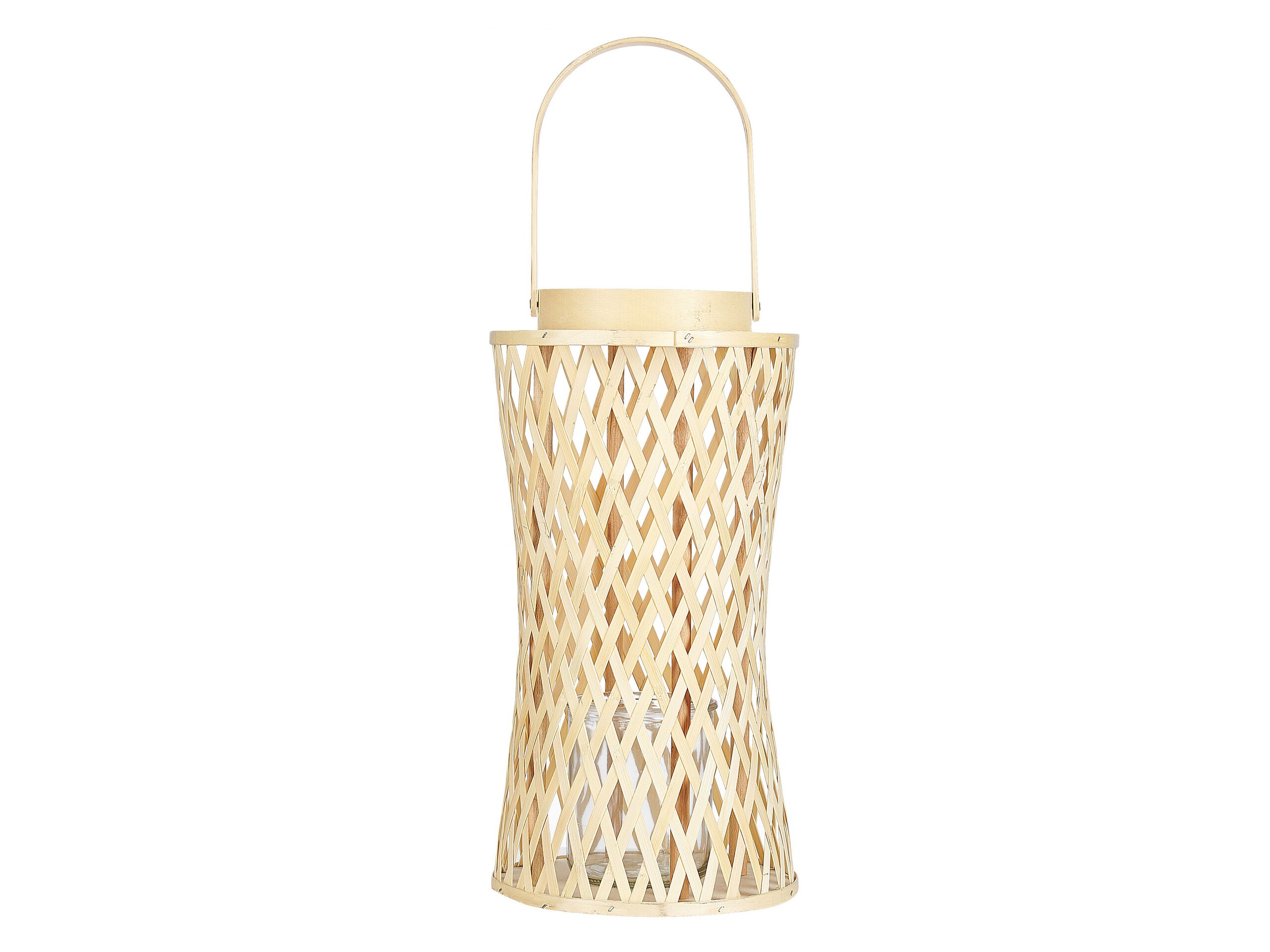 lanterne en bambou ton naturel 38 cm