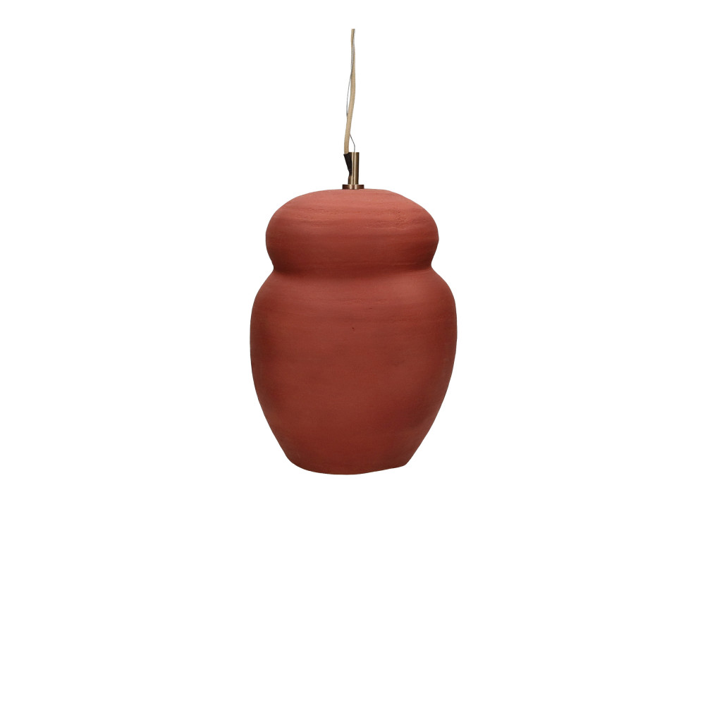Suspension ronde en argile ø23cm – Terracotta
