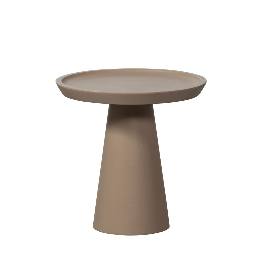 table d'appoint ronde en bois d45 cm marron