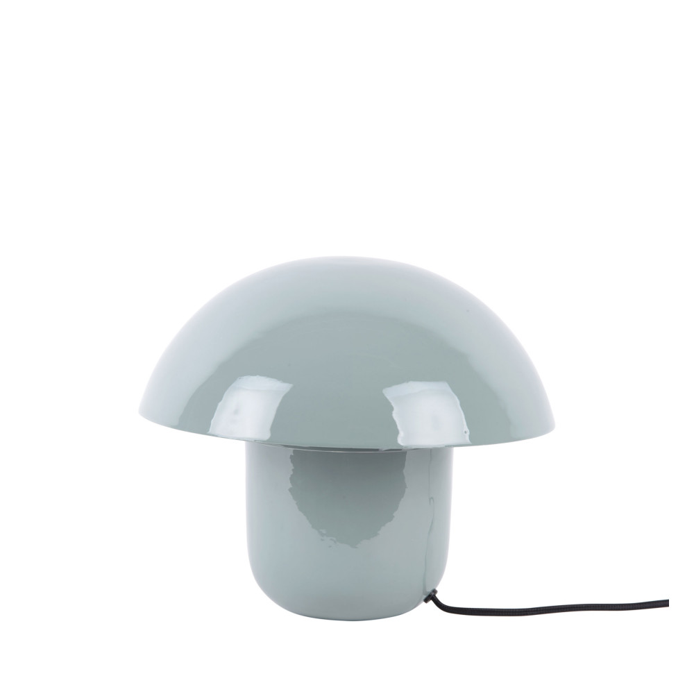lampe à poser champignon en métal bleu clair
