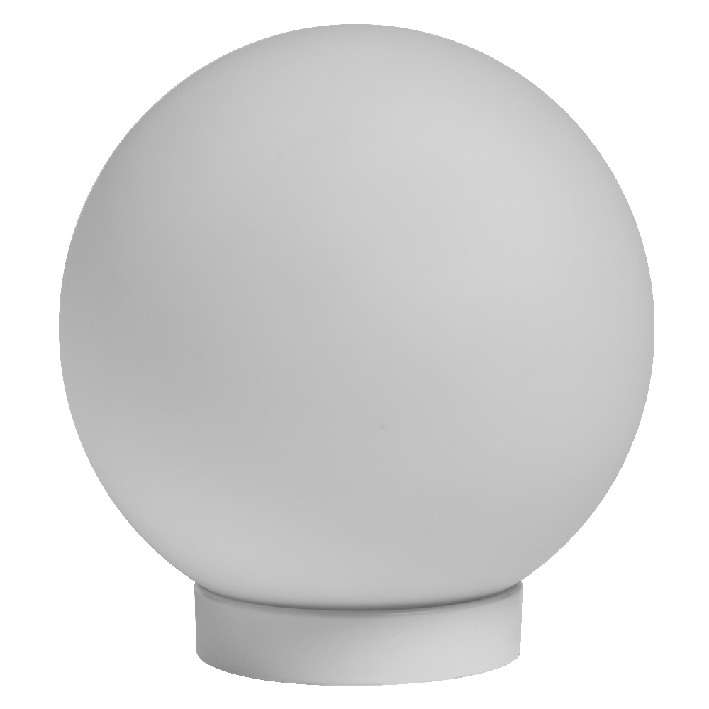 Lampe à poser en verre blanc connectée LED intégrée, D20cm