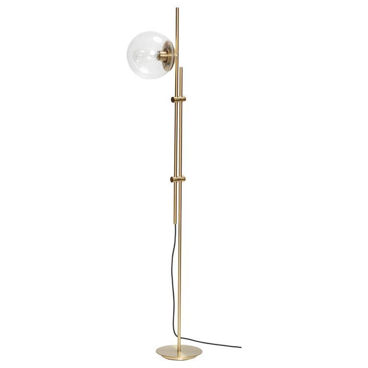 Lampadaire métal h147cm laiton