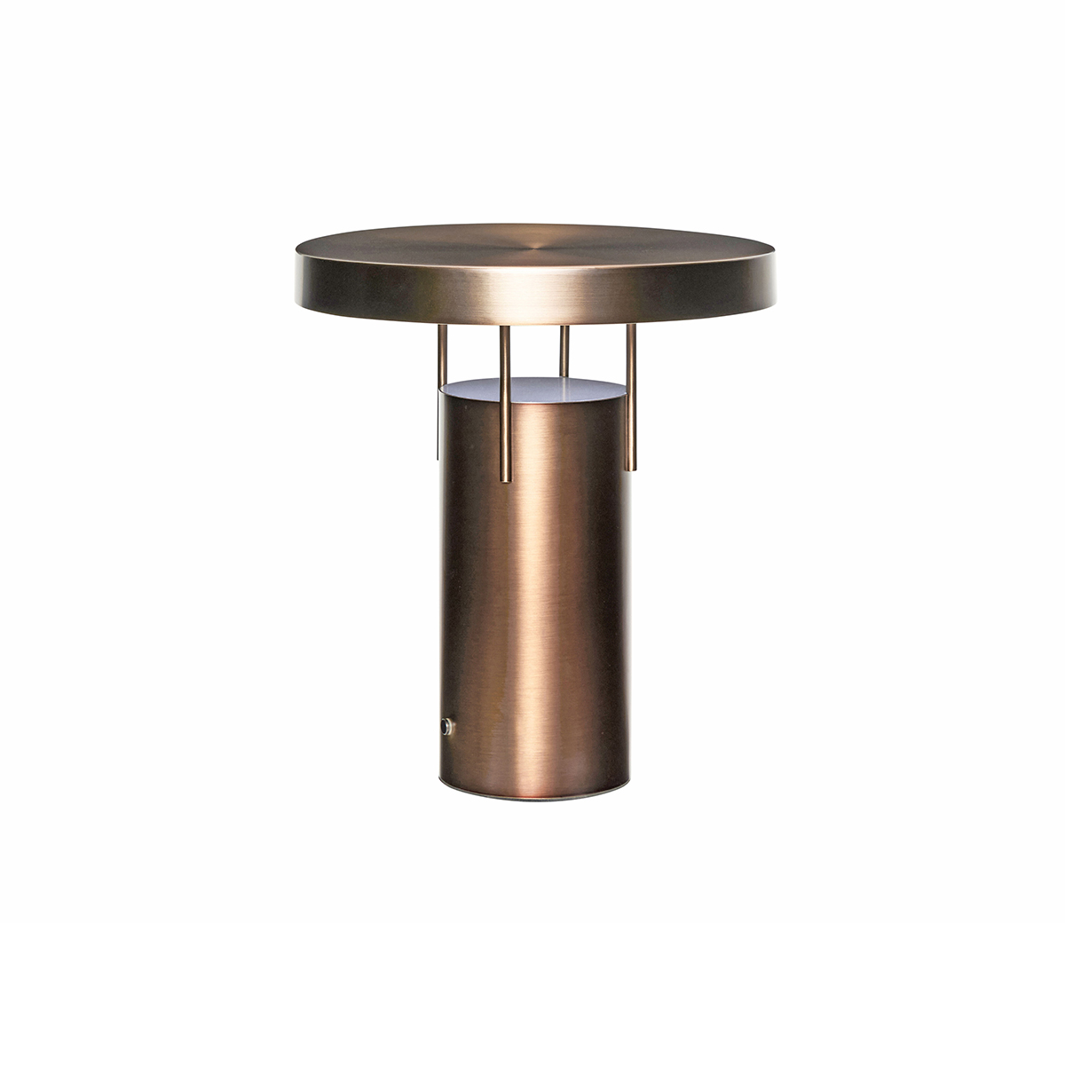 lampe de table en métal brun