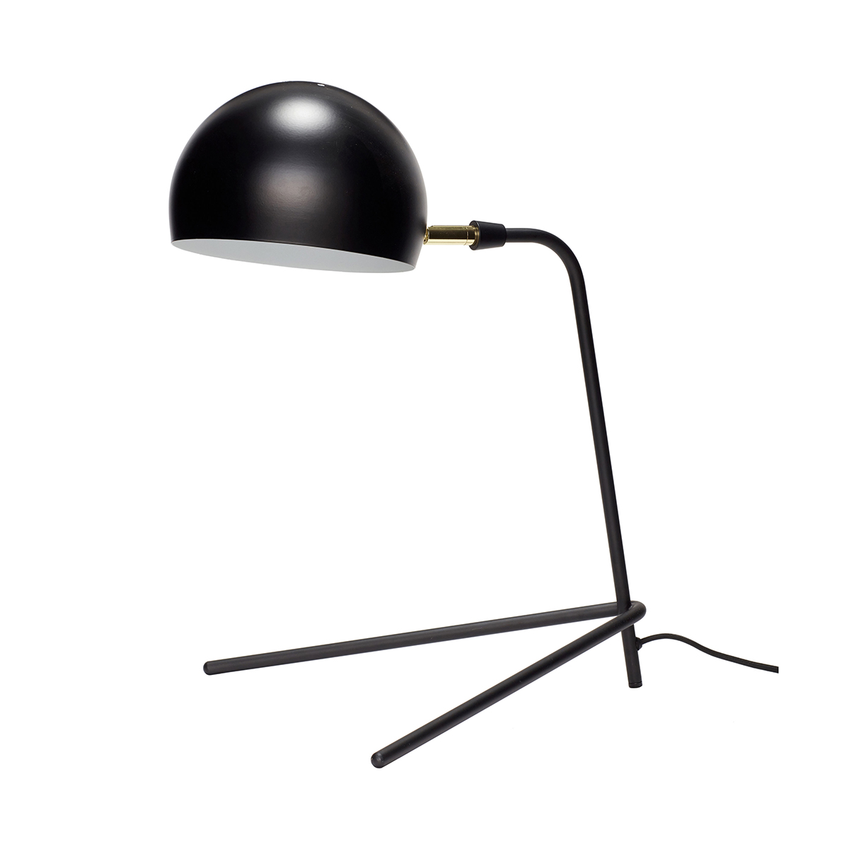 lampe de table en fer noir
