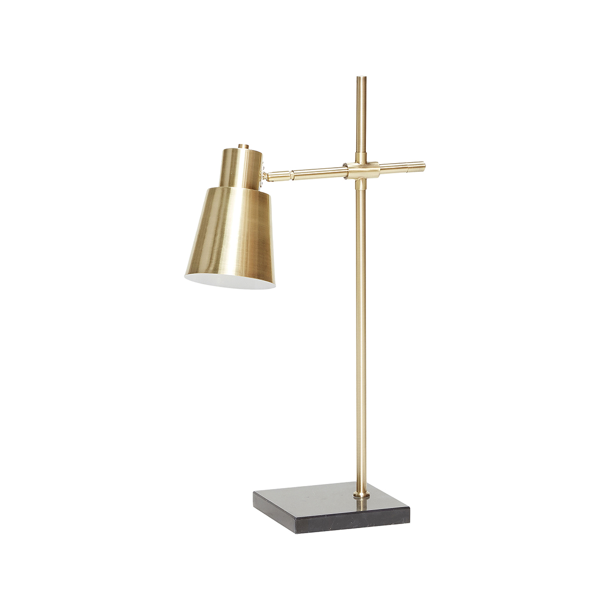 Lampe de table en fer et marbre laiton