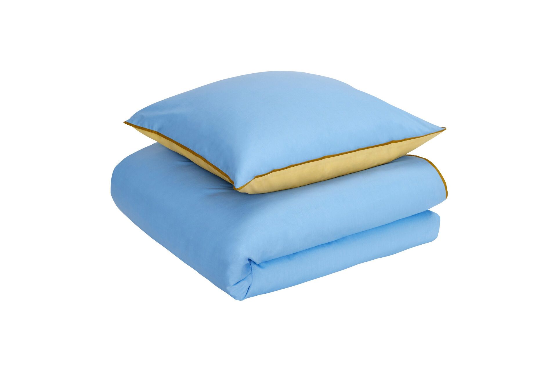 linge de lit en coton bleu et jaune 80x80, 140x220cm