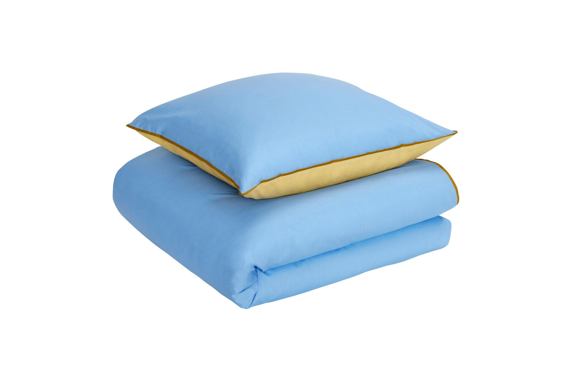 linge de lit en coton bleu et jaune 60x63, 140x200cm