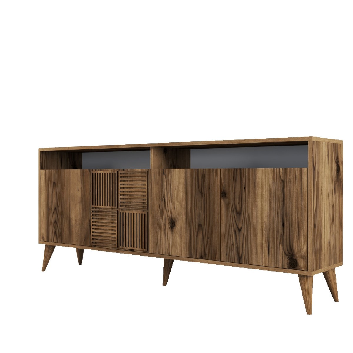 Buffet 4 portes – L180 cm – Chêne vielli