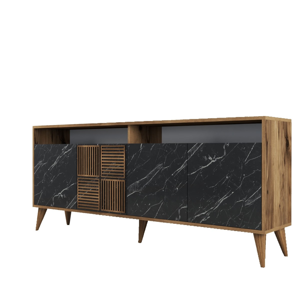 Buffet 4 portes – L180 cm – Noir