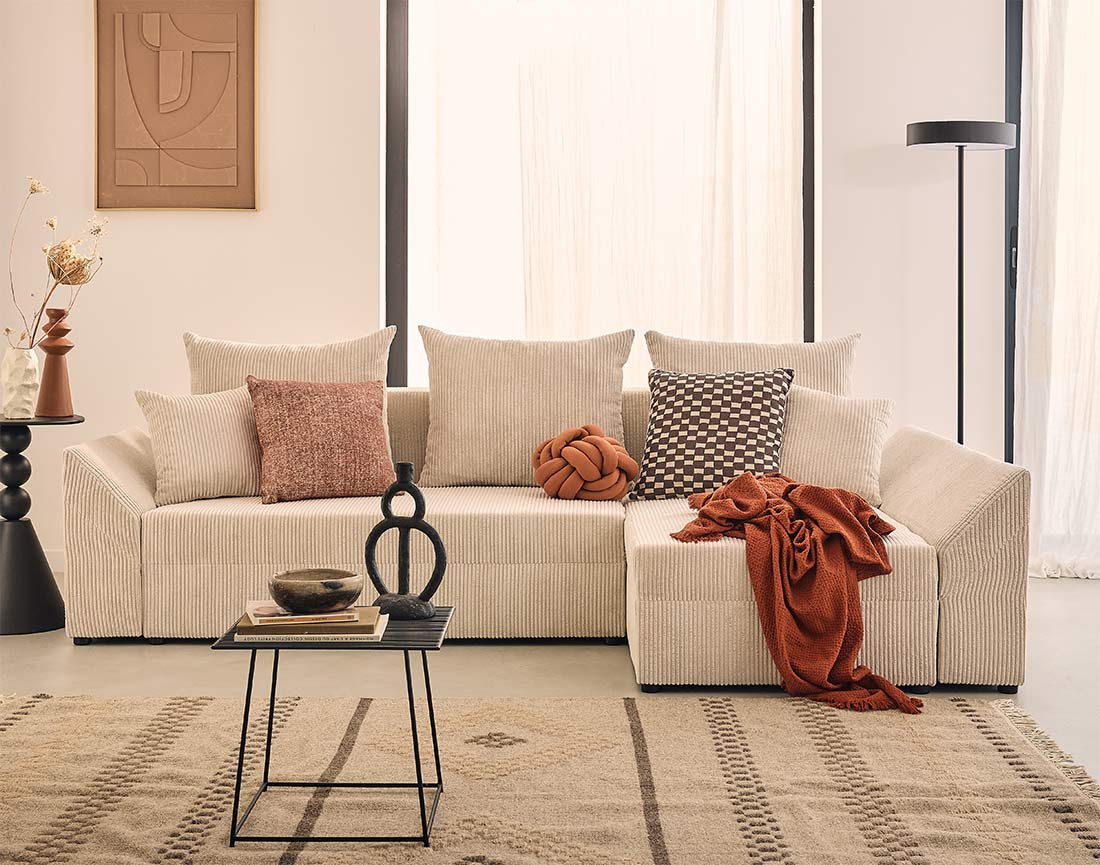 Produit similaire: mike - Canapé velours côtelé Beige