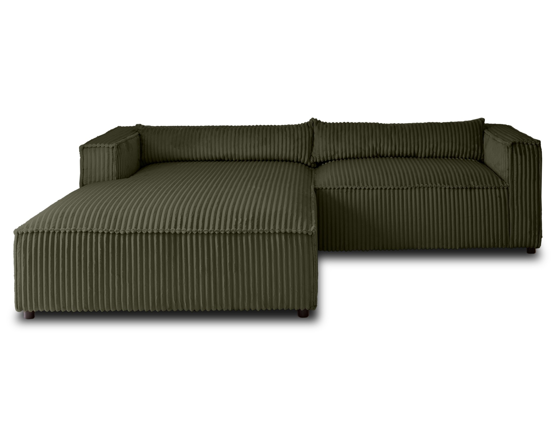 Canapé d'angle 4 places Velours Design Confort Vert