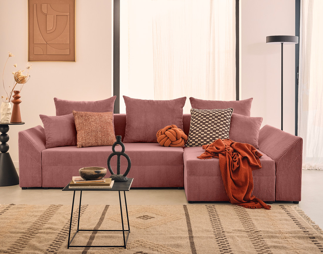 Produit similaire: mike - Canapé velours côtelé Rose