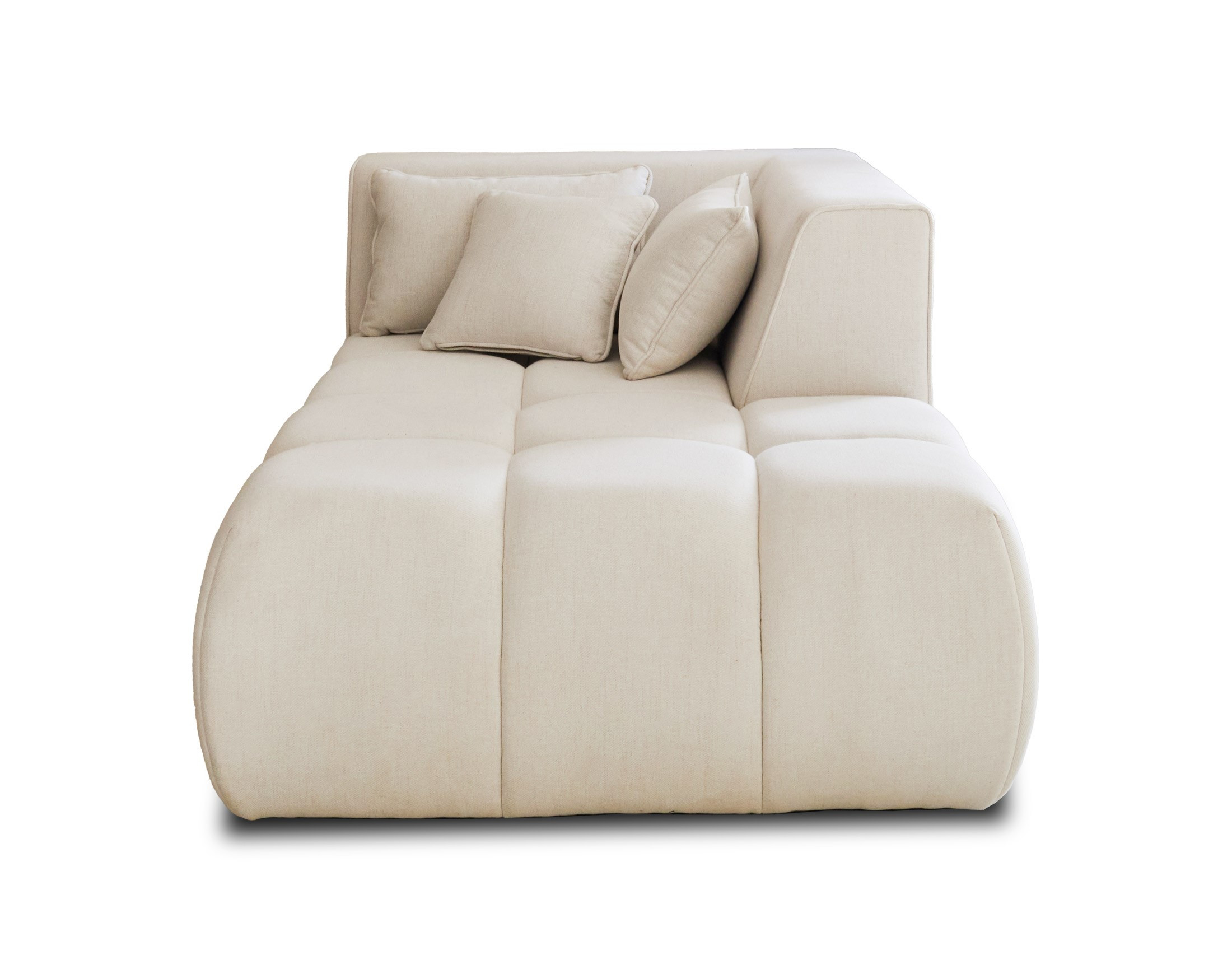 Canapé modulable 2 places Beige Tissu Design Confort Promotion