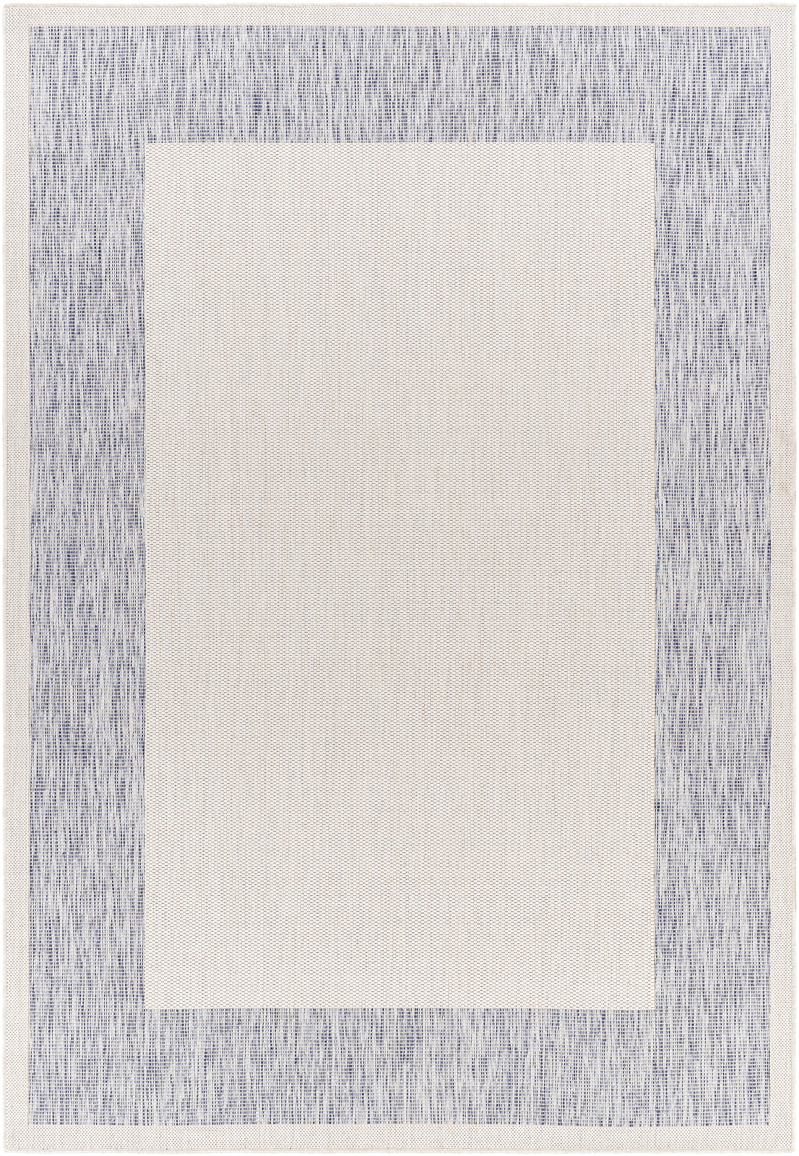 Tapis d'Extérieur/Intérieur Aspect Jute Bleu/Ivoire 200x275