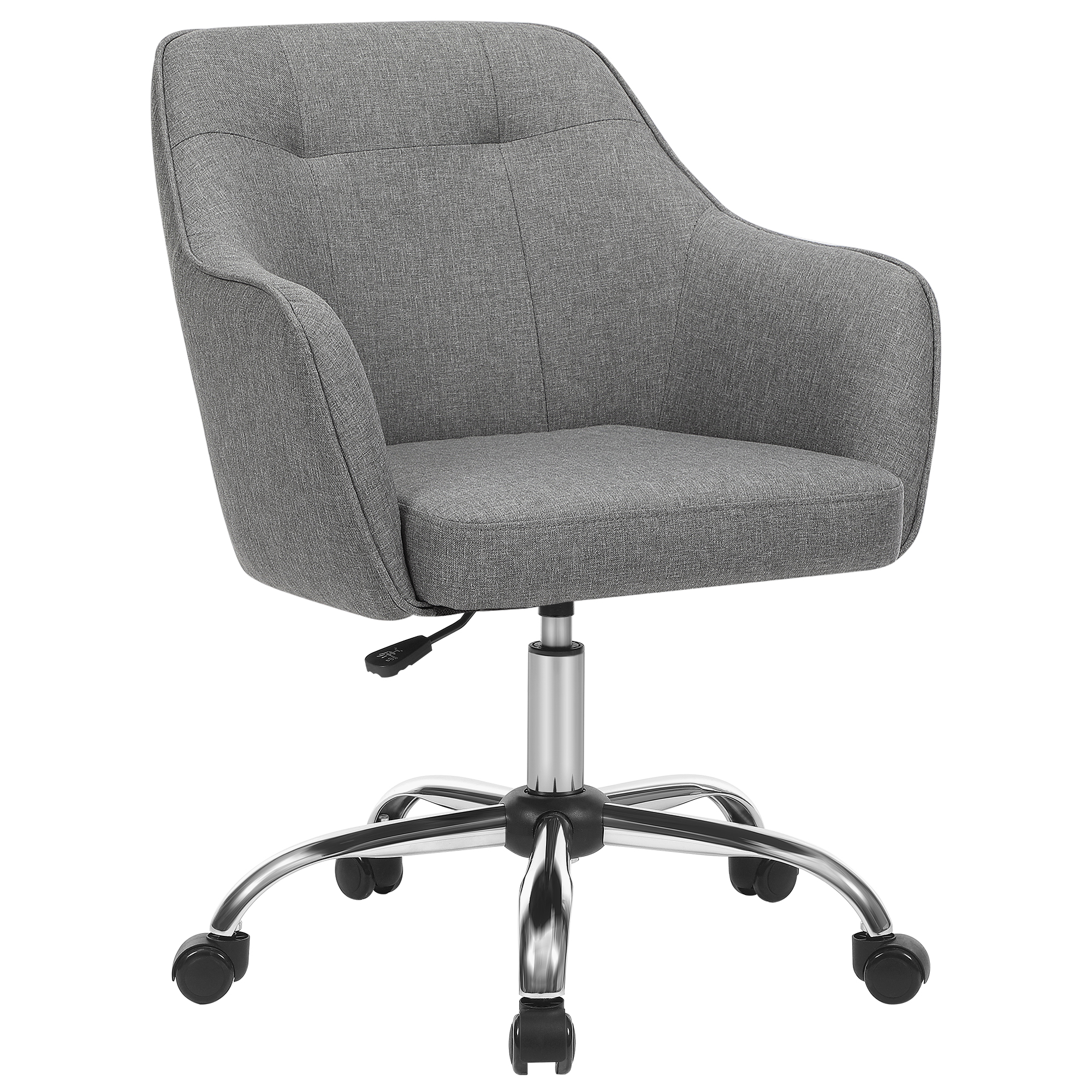 chaise de bureau ergonomique tissu coton-lin gris
