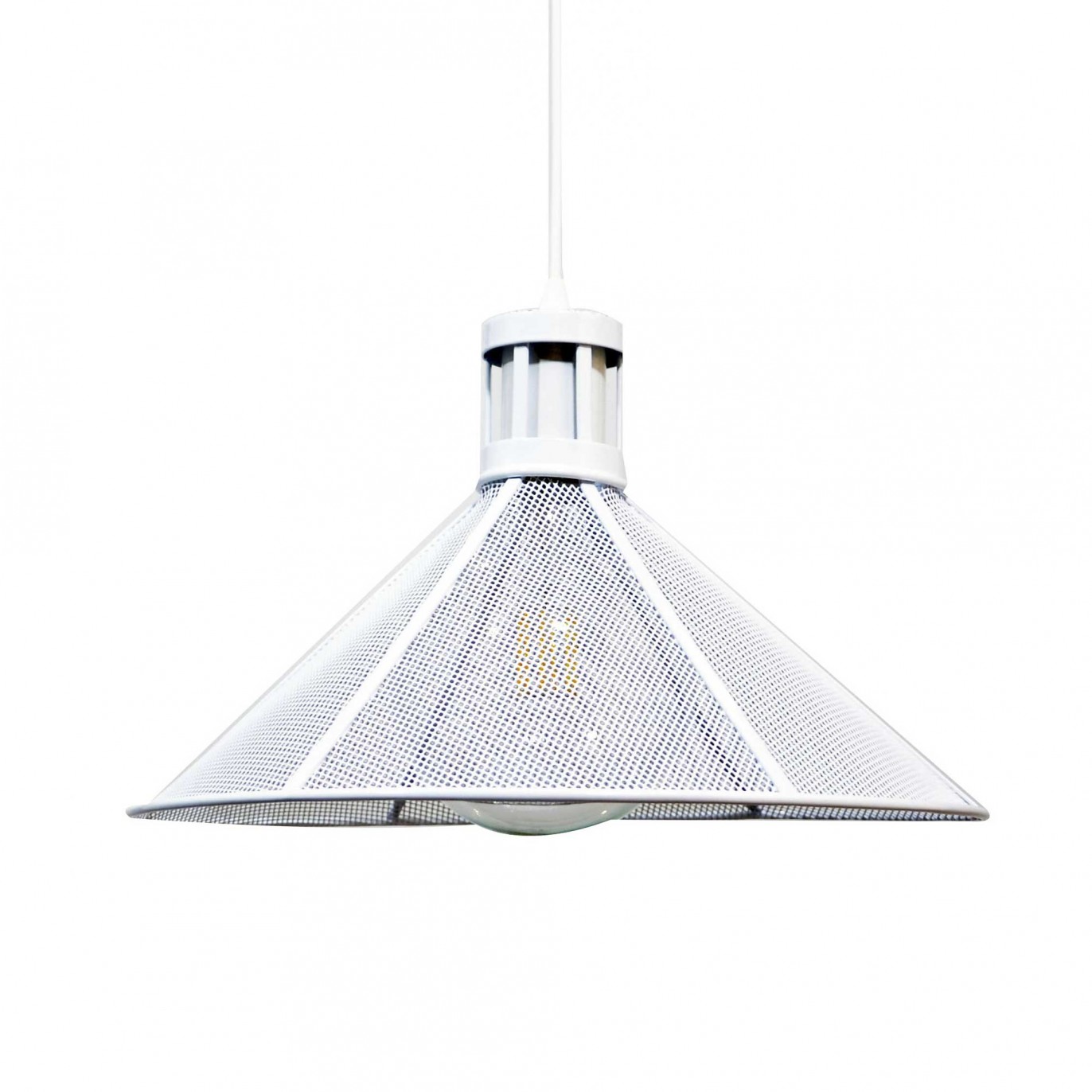 Suspension en métal blanc