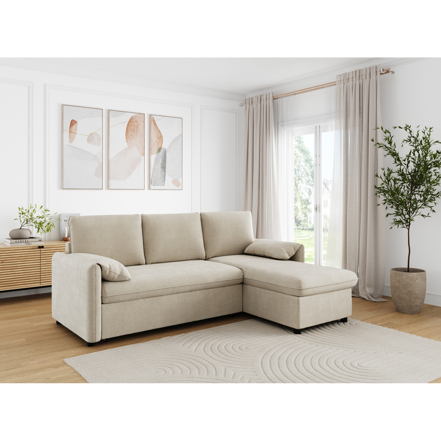 martin - Canapé convertible Beige