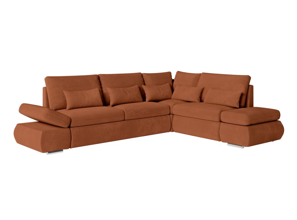 Canapé d'angle 4 places Velours Moderne Confort Promotion