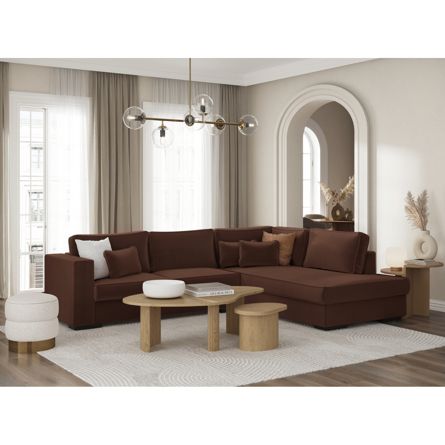 Produit similaire: belami - Canapé velours côtelé Marron